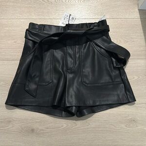 Zara Leather Shorts